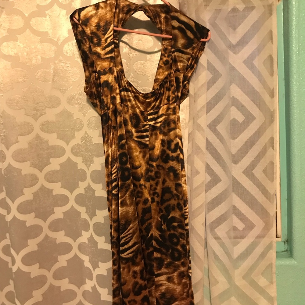 Cheetah printed dress